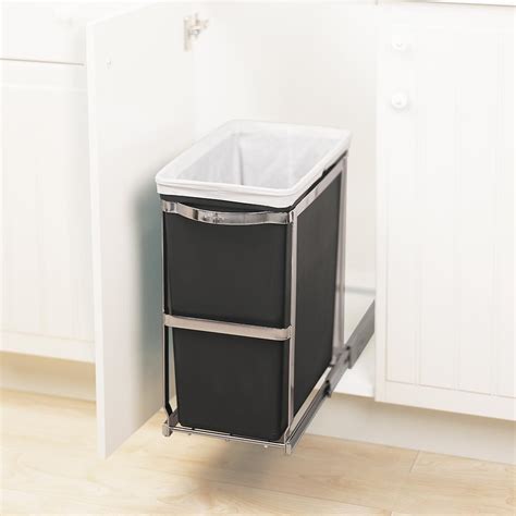 simplehuman in-cabinet trash can heavy-duty steel|simplehuman pull out can.